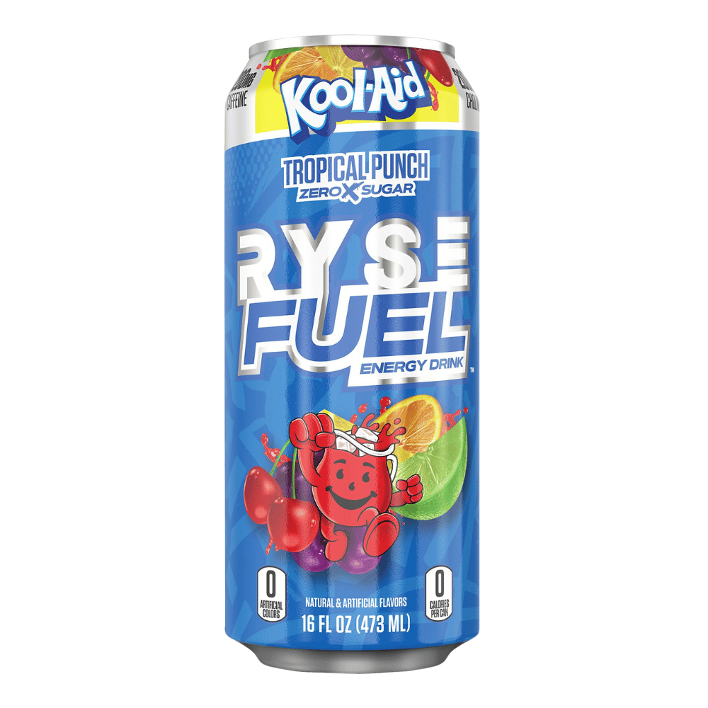 RYSE Kool-Aid Tropical Punch Zero Sugar Energy Drinks - Single 473ml Can UK