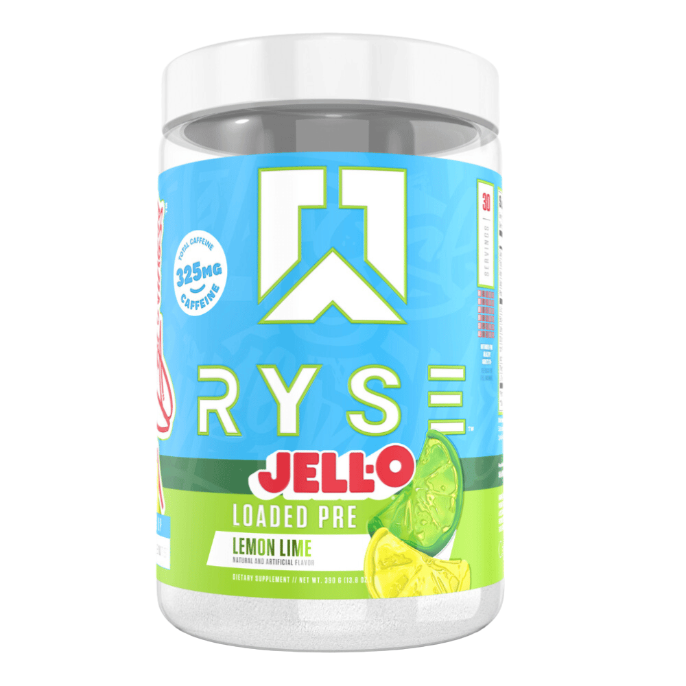 RYSE JELL-O Loaded Lemon Lime Pre-Workout - 30 Serving Tubs