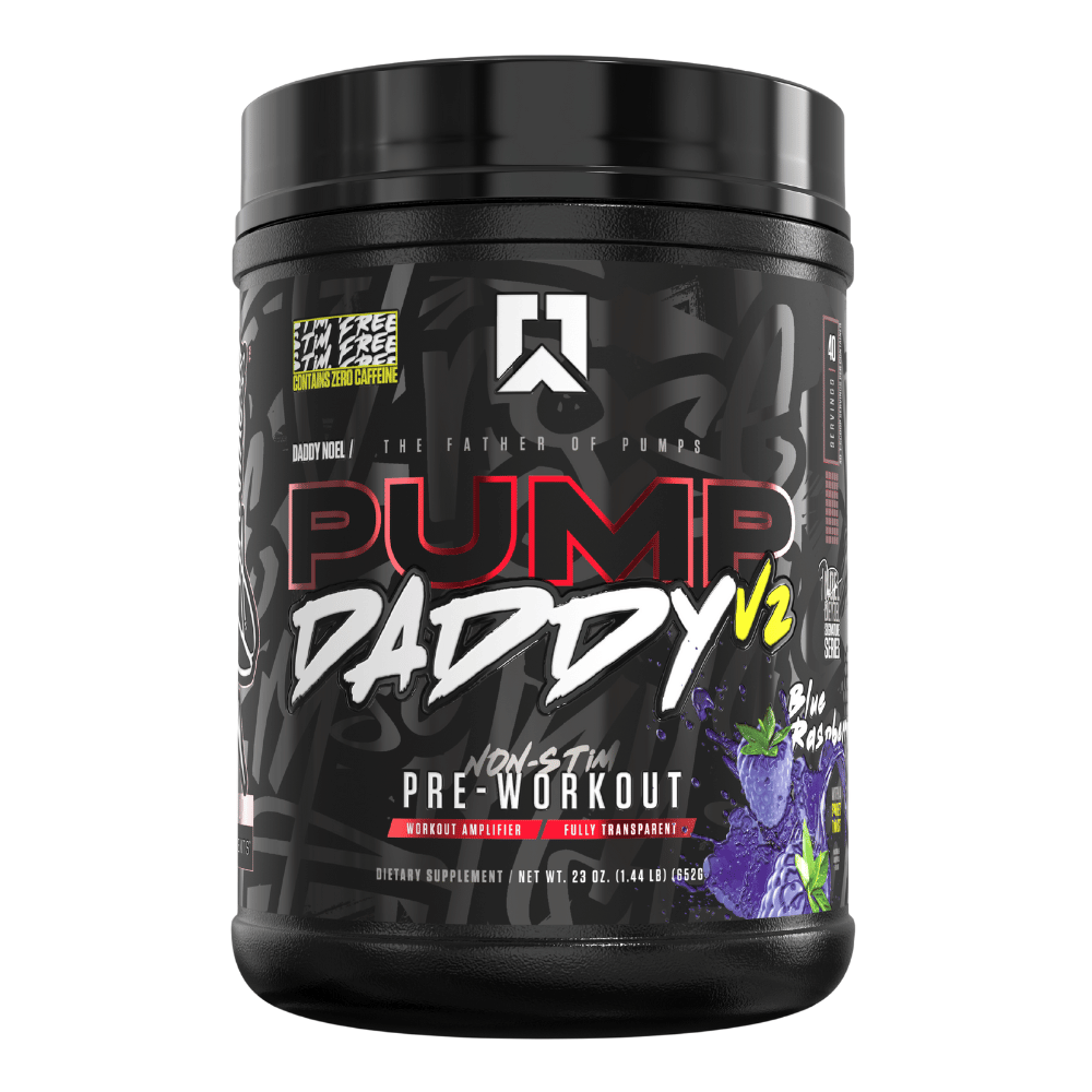 RYSE V2 Pump Daddy Pre-Workout - Blue Raspberry Flavour - 40 Serving Tubs UK