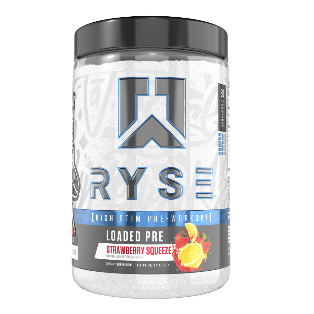 RYSE Strawberry Squeeze Loaded Pre-Workout - 30 Serving Tubs