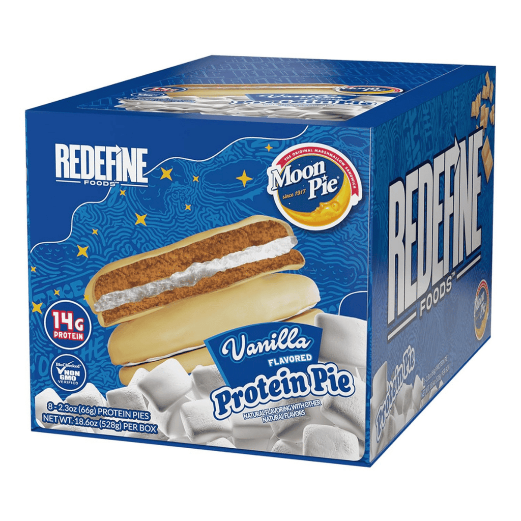 MoonPie Redefine Foods Vanilla Flavoured Coated Protein Oatmeal Pie - 8 Pack UK