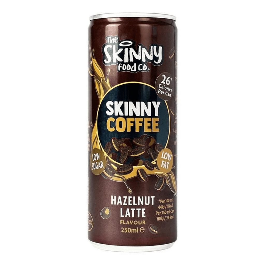The Skinny Food Co Low-Calorie Coffee Drinks Hazelnut Latte Flavour - Single 250ml Can