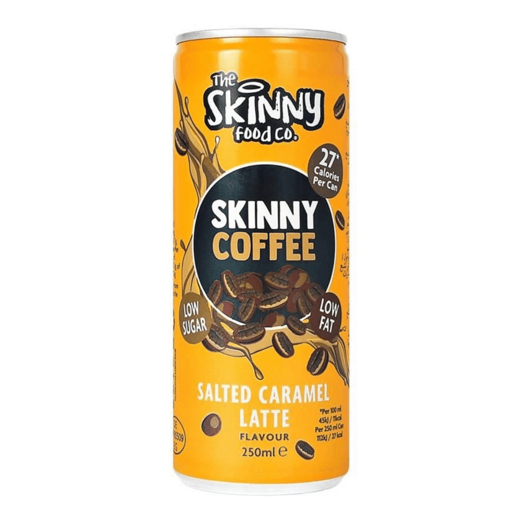 Can of Skinny Coffee Salted Caramel Latte from The Skinny Food Co. 250ml Can