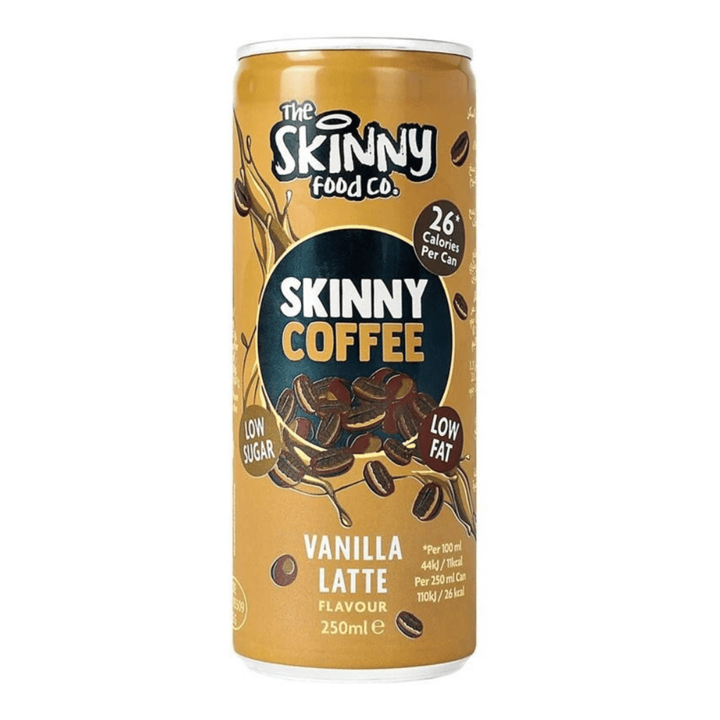 250ml can of Skinny Coffee Vanilla Latte - The Skinny Food Co Skinny Coffee