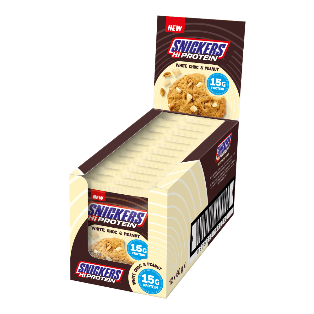 Snickers White Chocolate Peanut Protein Cookies - 12x60g Packs