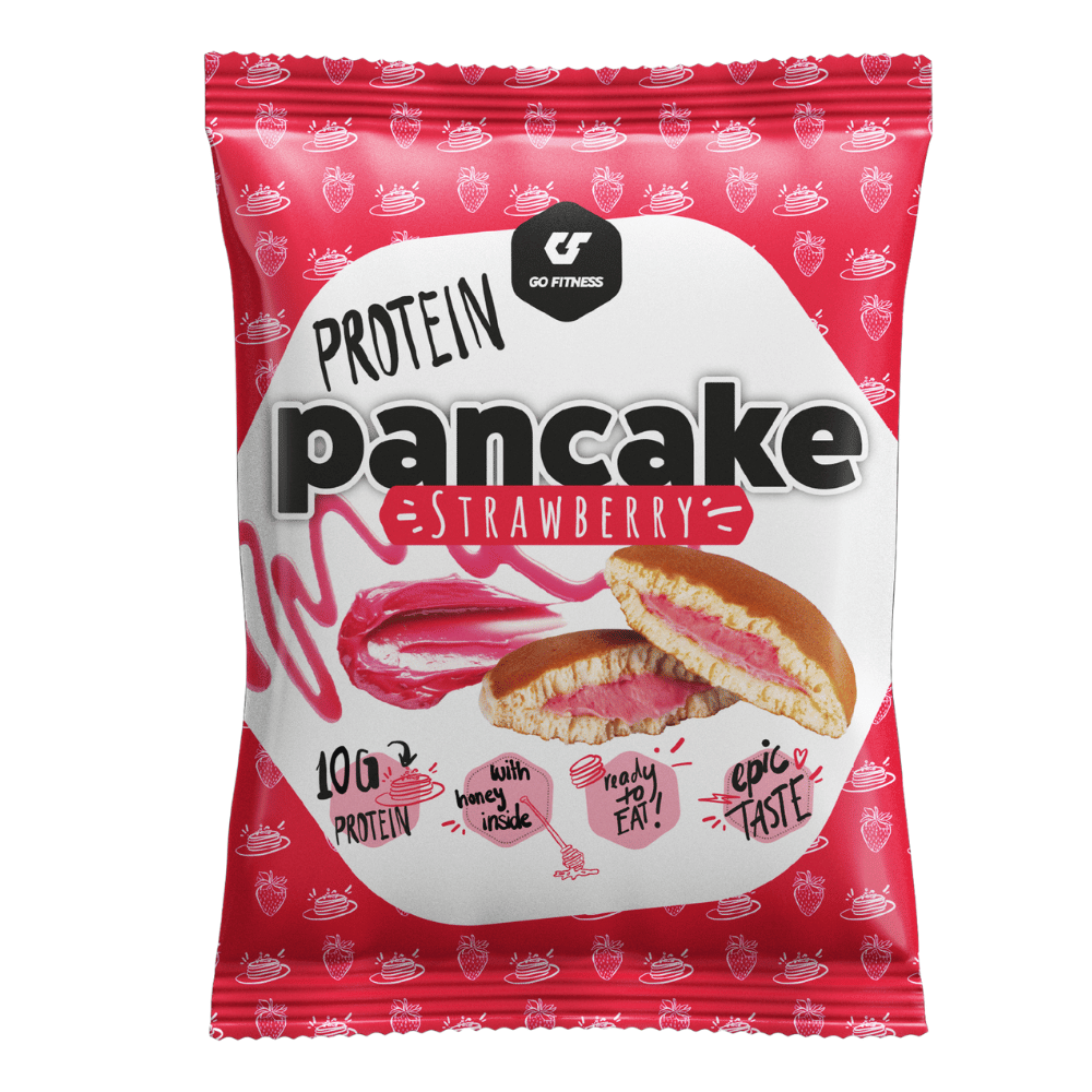 Go Fitness Strawberry Filled Protein Pancakes - Single 50g Packet