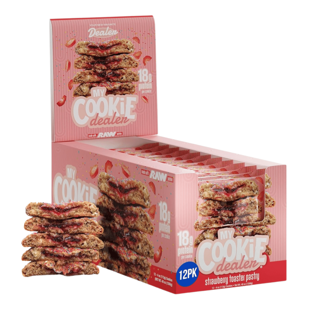 Strawberry Toaster Pastry My Cookie Dealer RAW Protein Cookies - 12 x 113g Box - Protein Package UK