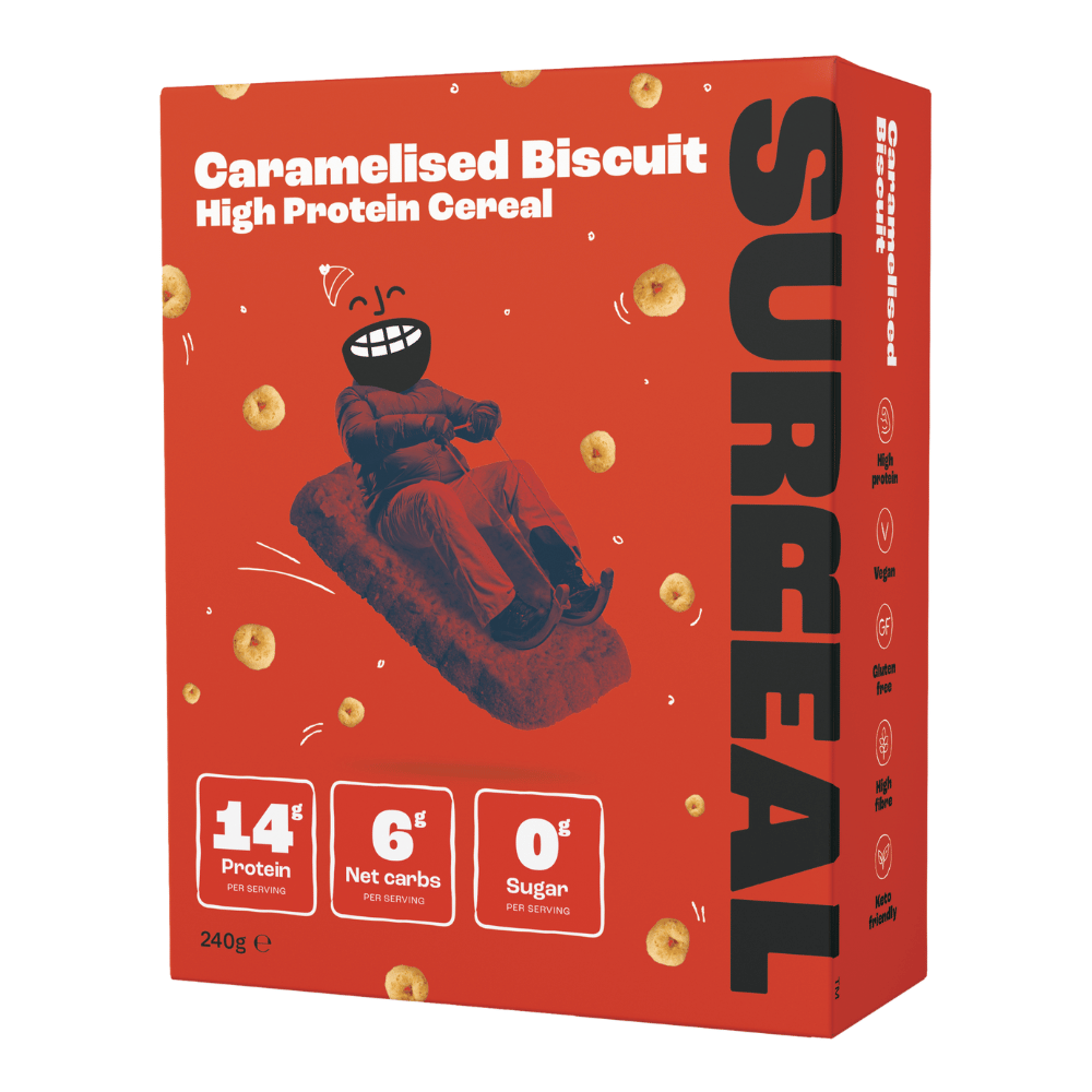Surreal Caramelised Biscuit Protein Cereal - 240g Boxes