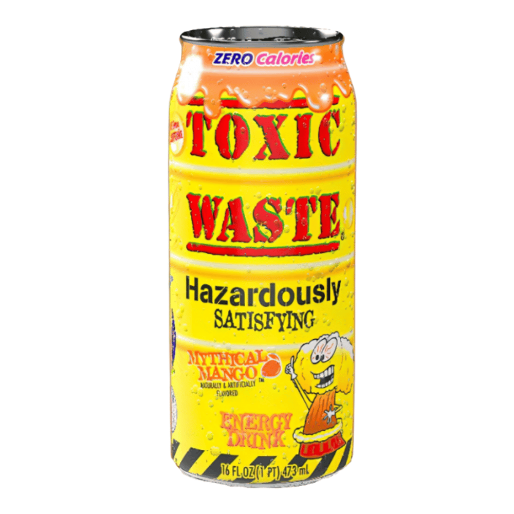 Toxic Waste Zero Calorie Energy Drinks - Mango - 473ml Cans UK