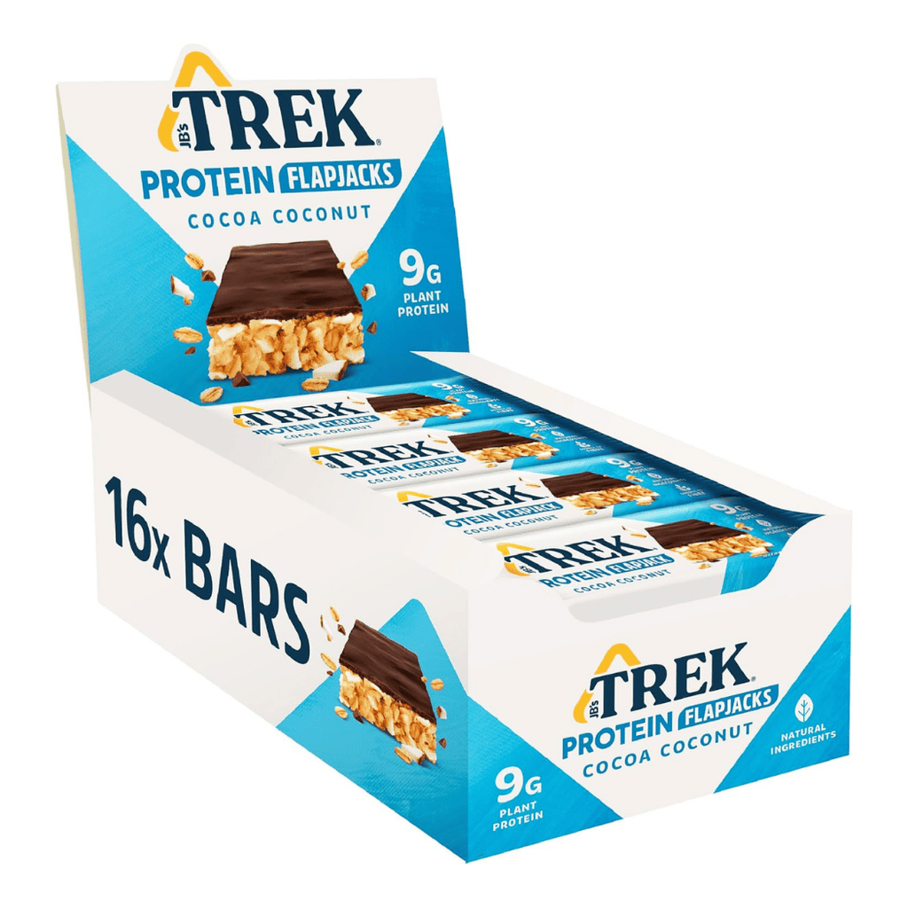 TREK Protein Flapjack Cocoa Coconut Flavoured Boxes - 16 x 50g Bars