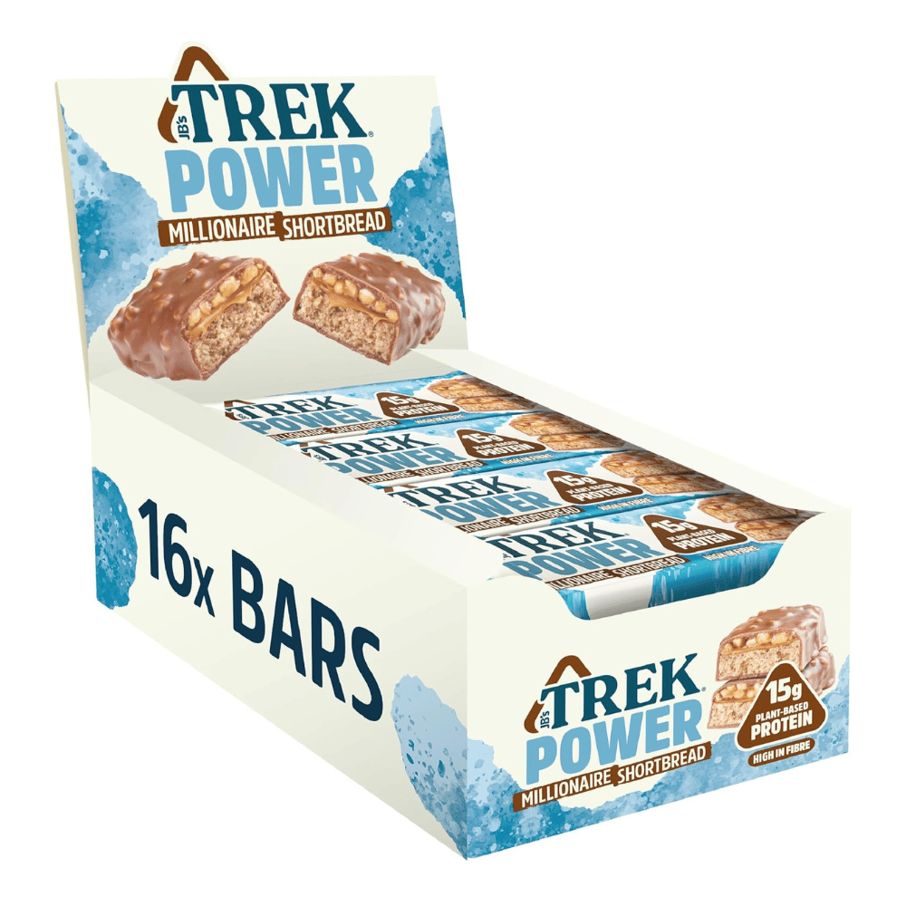 TREK Millionaire Shortbread Power Protein Bars - 16x55g Boxes