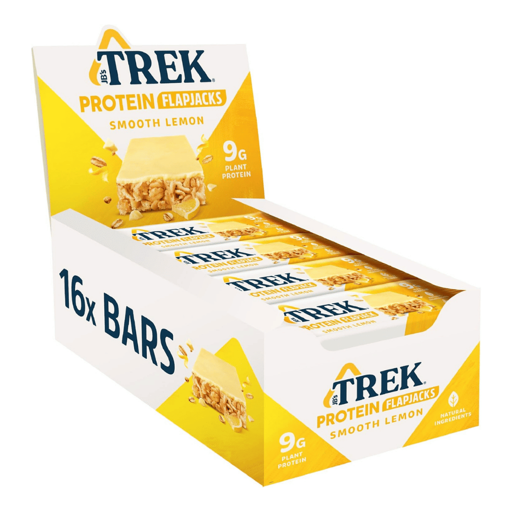 TREK Protein Flapjack Smooth Lemon Flavour - 16x50g Boxes