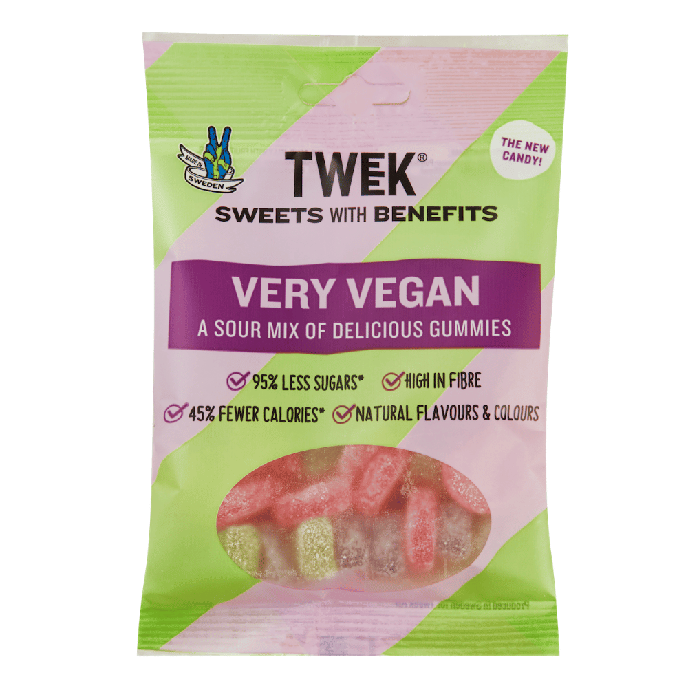 Tweek Very Vegan Sour Mix Of Gummies - Single 80g Packet