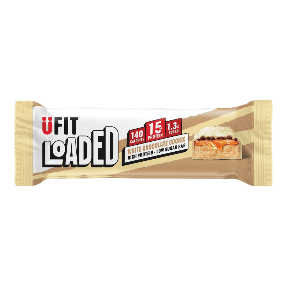 UFIT White Chocolate Cookie Loaded Protein Bars - Single 45g Bar