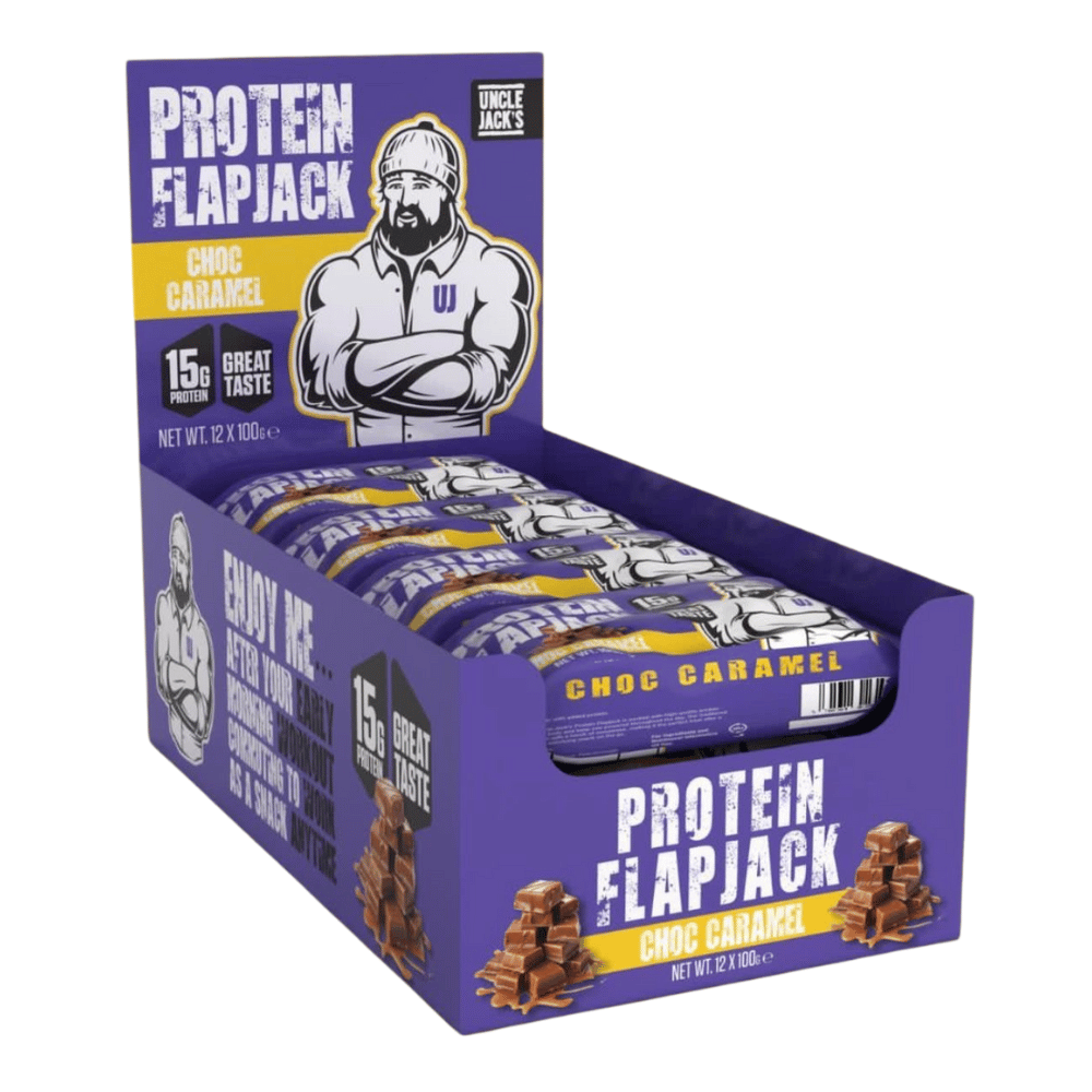 Chocolate Caramel Uncle Jack's Protein Flapjacks - 12x100g Boxes