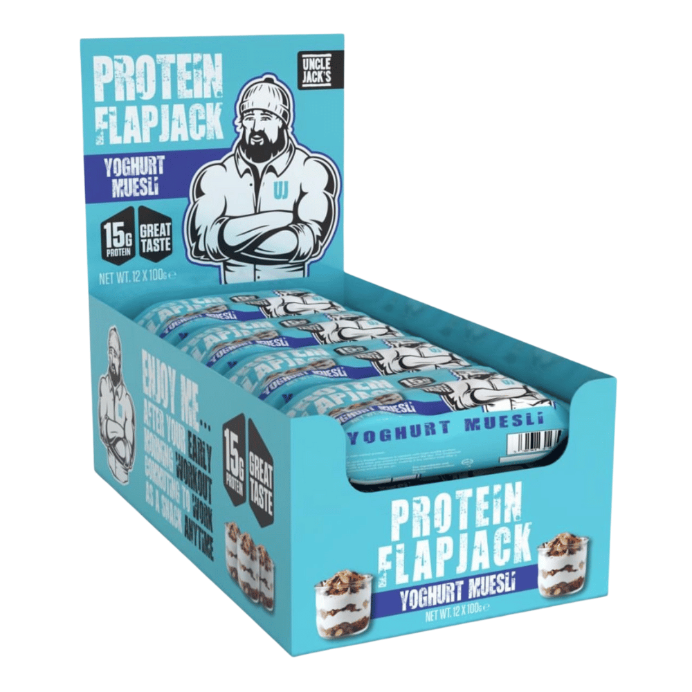 Yoghurt Muesli Uncle Jack's Protein Flapjack Boxes - 12 Pack