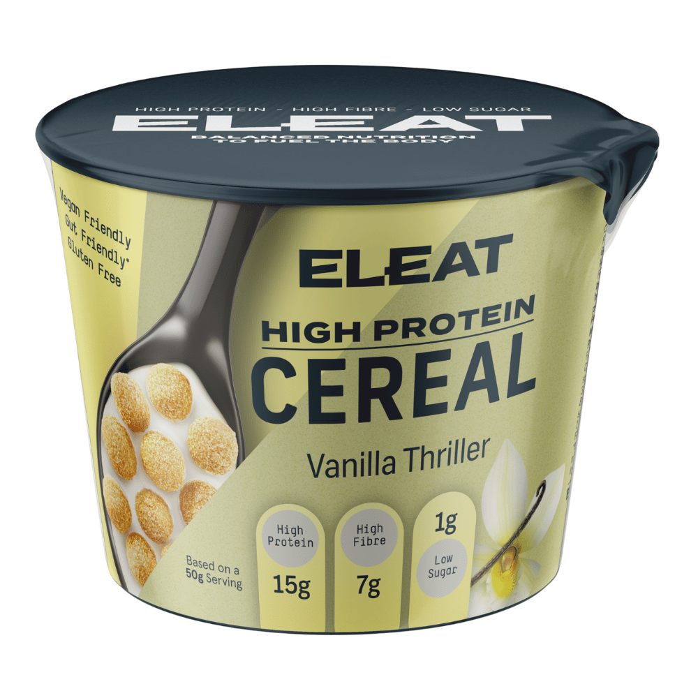 Vanilla Thriller Eleat Protein Cereal Pots - Ready to eat, just add milk - 50g pots