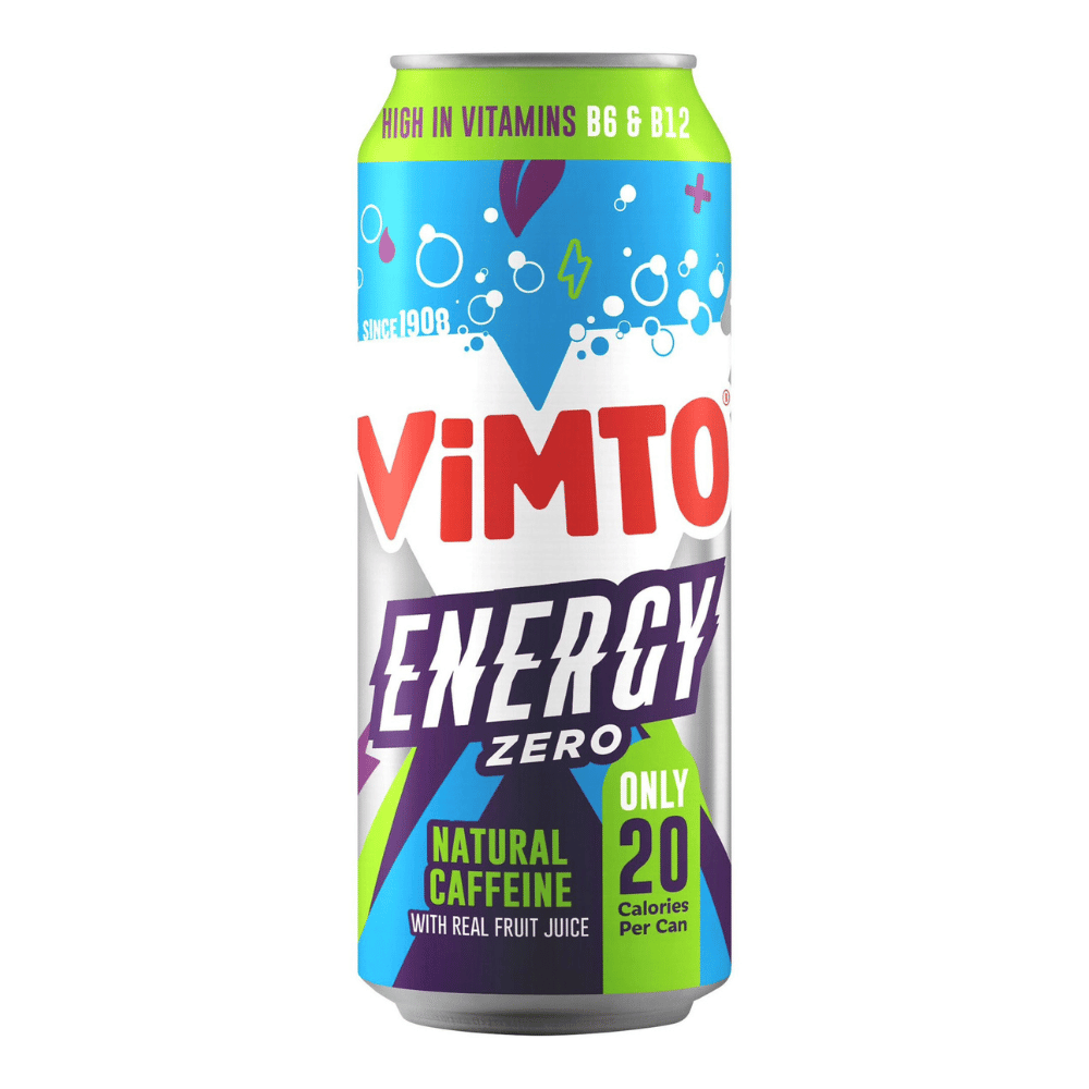 Vimto Energy Drinks 500ml - Zero Sugar Natural Caffeine Drinks