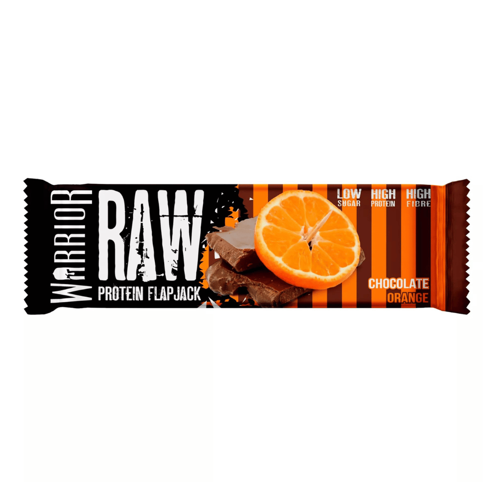 Warrior Raw - Chocolate Orange Flavour - Raw Protein Flapjacks - Single 75g Flapjacks
