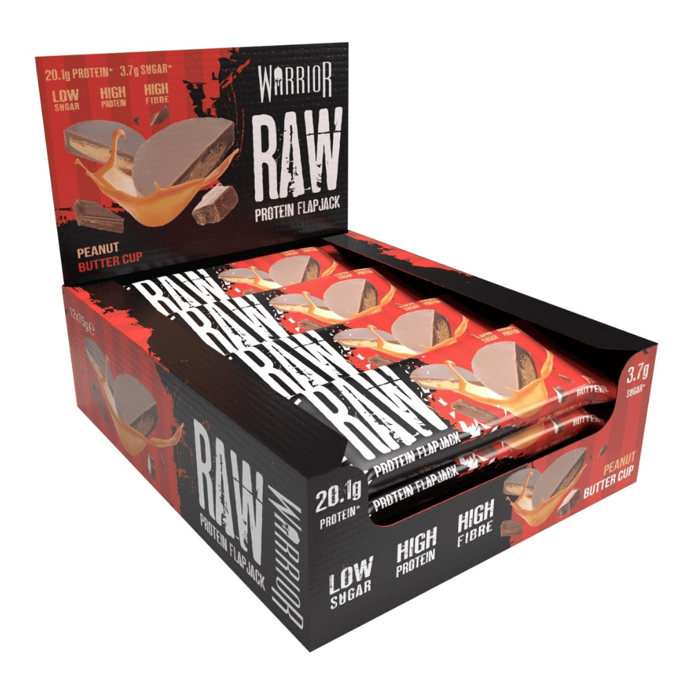 Warrior Raw Protein Flapjack - Peanut Butter Cup Flavour - 12x75g