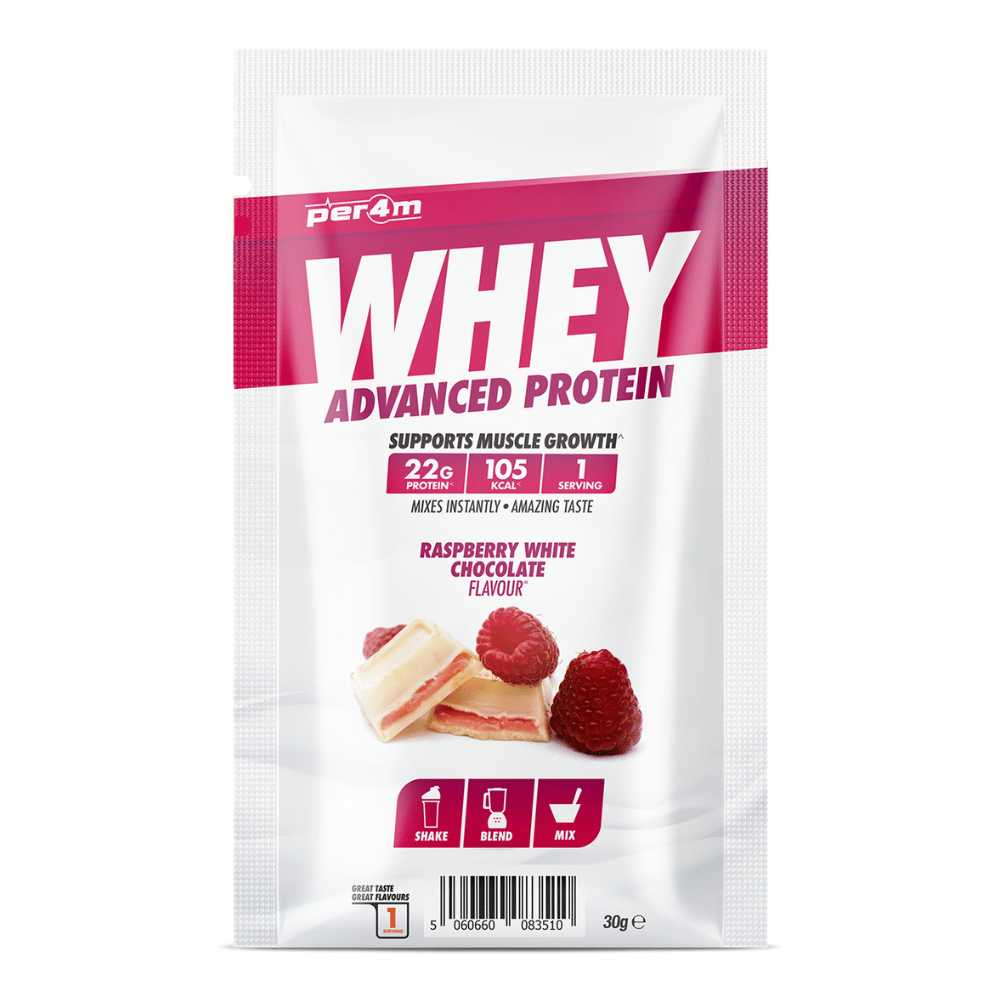 PER4M Whey Protein Single Serving Sachet (30g) - Raspberry White Chocolate