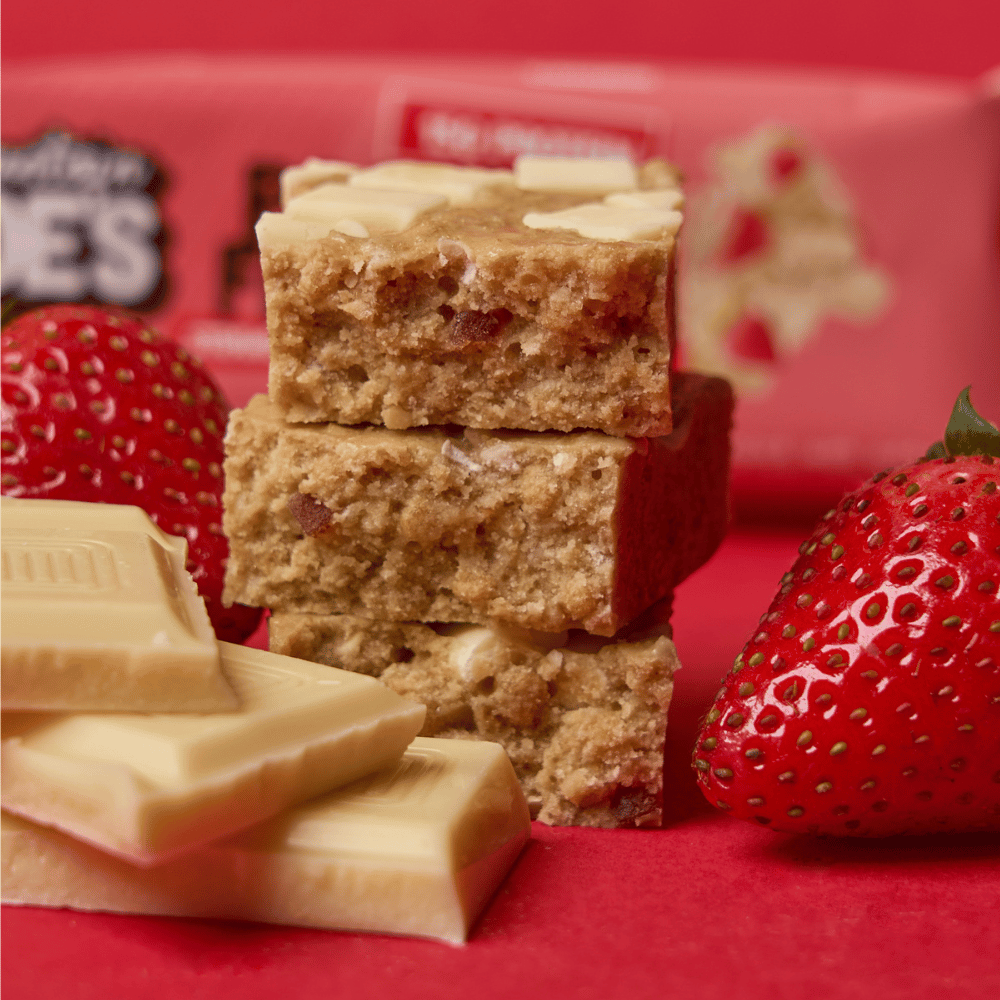 Inside the White Chocolate Strawberry Mountain Joe's Protein Flapjacks