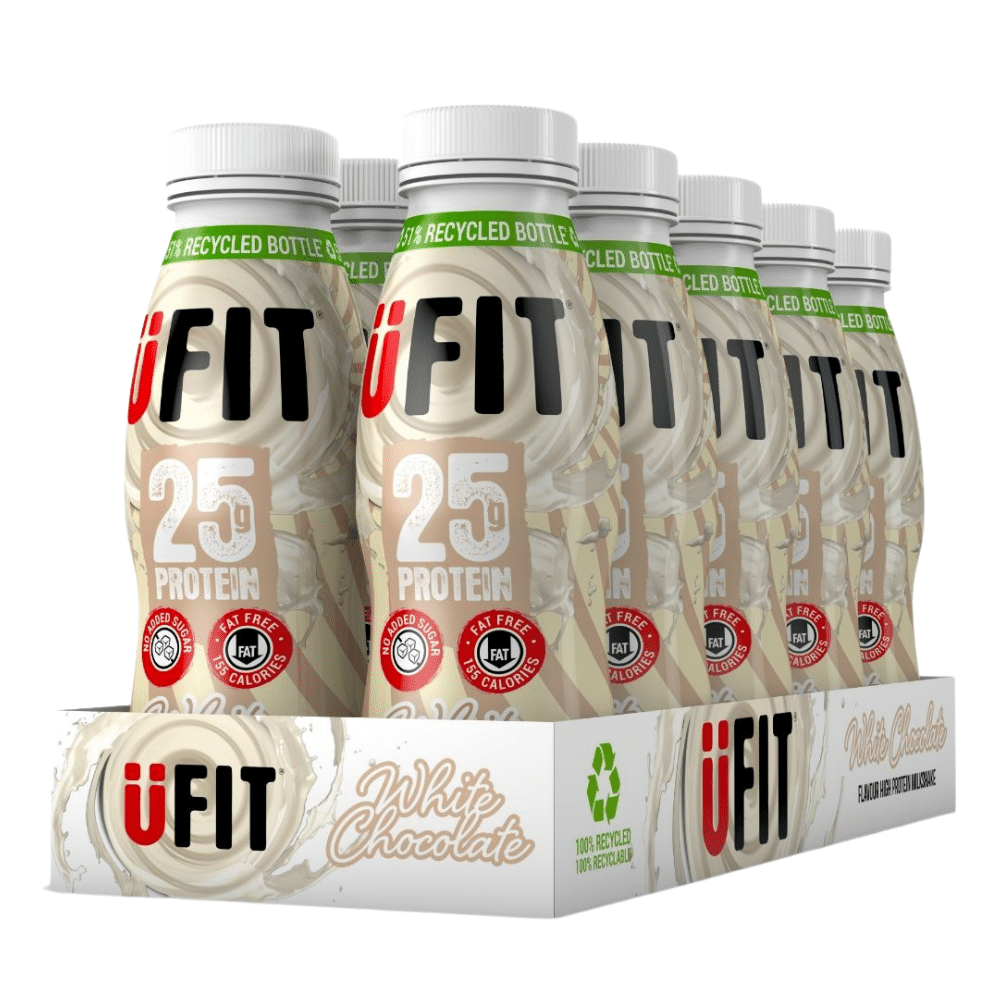 White Chocolate Flavoured UFIT Ready To Drink (RTD) Protein Shakes - Cheap 10 Pack