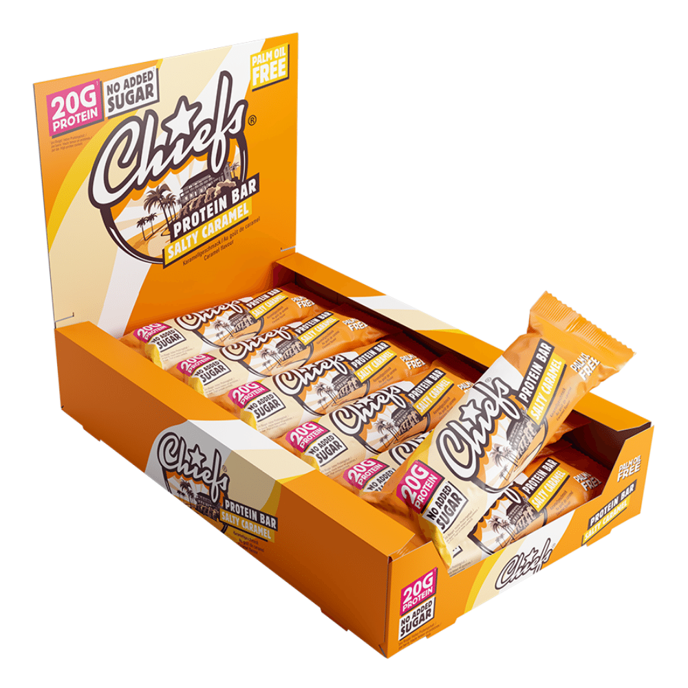 12 Pack of Salted Caramel Chiefs Protein Bars - Protein Package