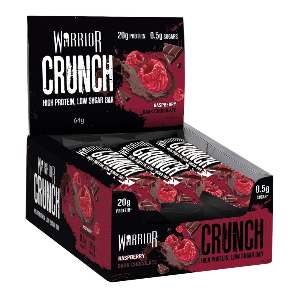 12x64g Warrior Crunch Dark Choc Raspberry - Protein Package