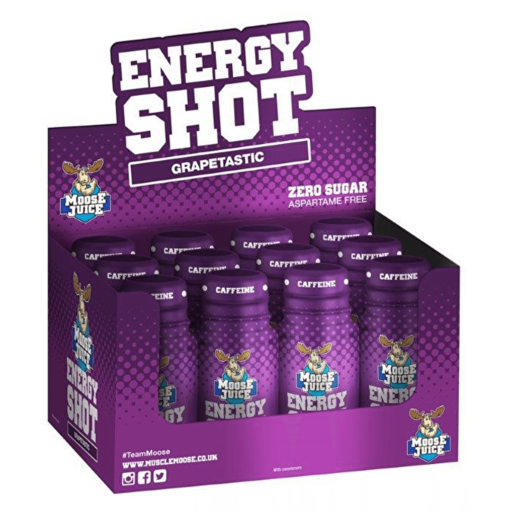 nuts art works 1shot缶　masasculp マサスカルプ Muscle Moose Energy Shot Grapetastic | Protein Package | Pick