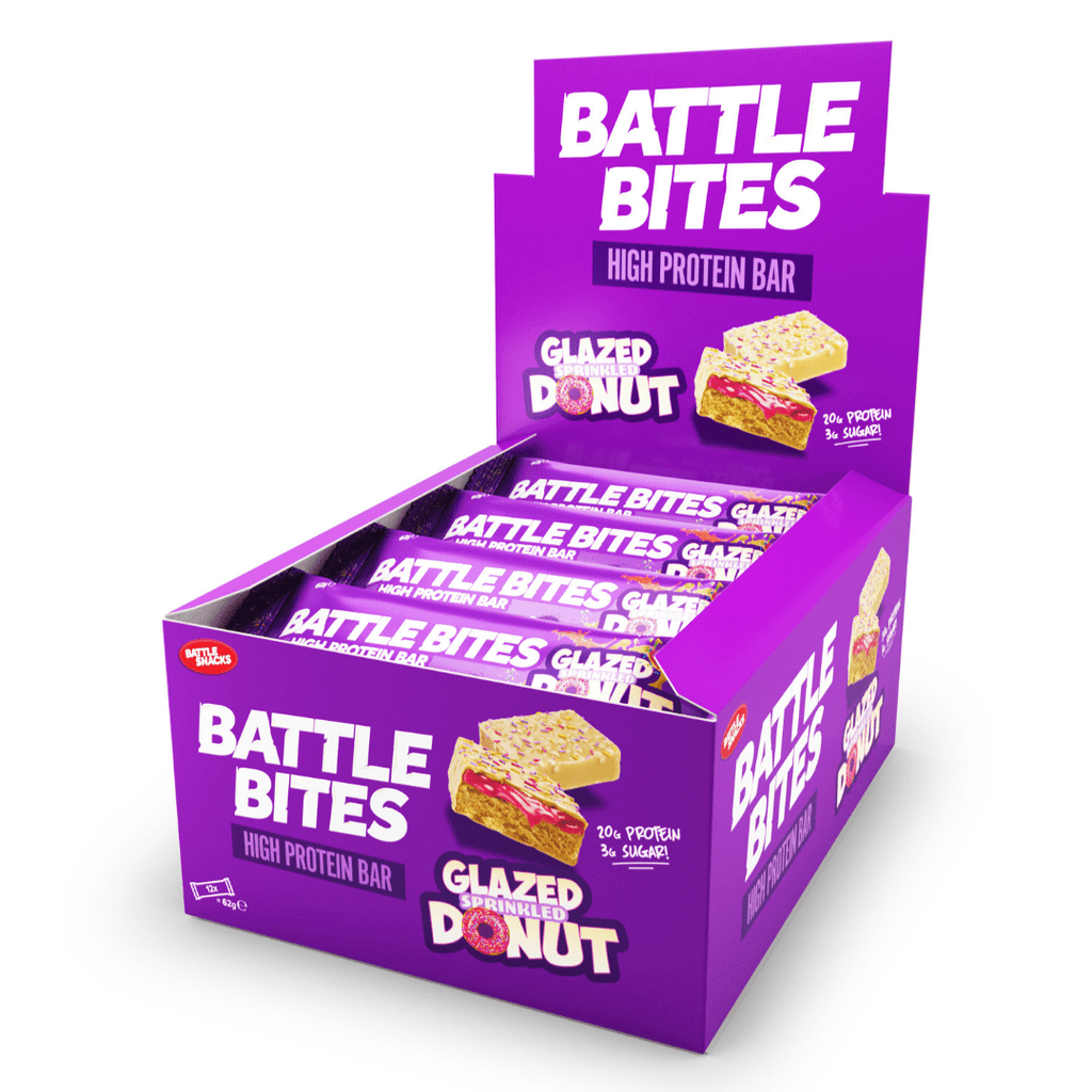 12 Pack of Sprinkled Doughnut Protein Battle Bites - Made in the UK - 12x62g