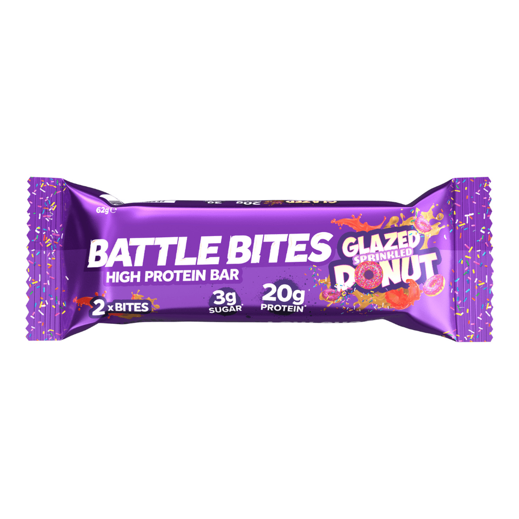 Glazed Sprinkled Donut Protein Battle Bites by Battle Snacks - Single 62g Low Sugar Bars