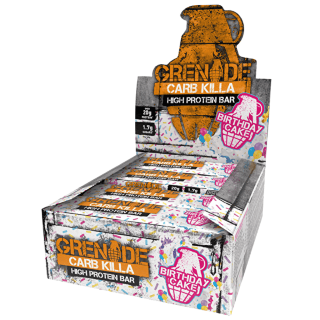Birthday Cake Carb Killa Grenade Protein Bars - Box of 12x60g Bars