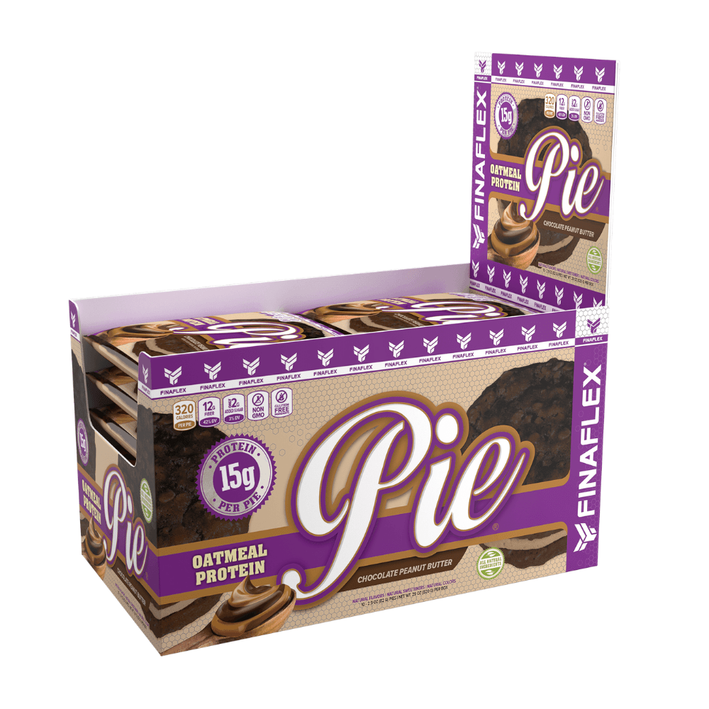 Chocolate and Peanut Butter Flavoured Finaflex High Protein Pies - Full Boxes of 10 - Protein Package Limited -  Soft & Chewy Sandwich Cookies