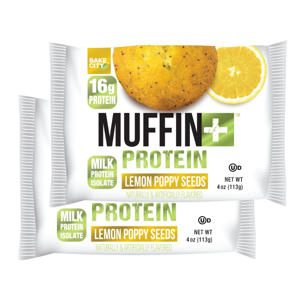 Bake City UK Lemon Poppy Seed Low Carb Protein Muffin+ Packs of Six