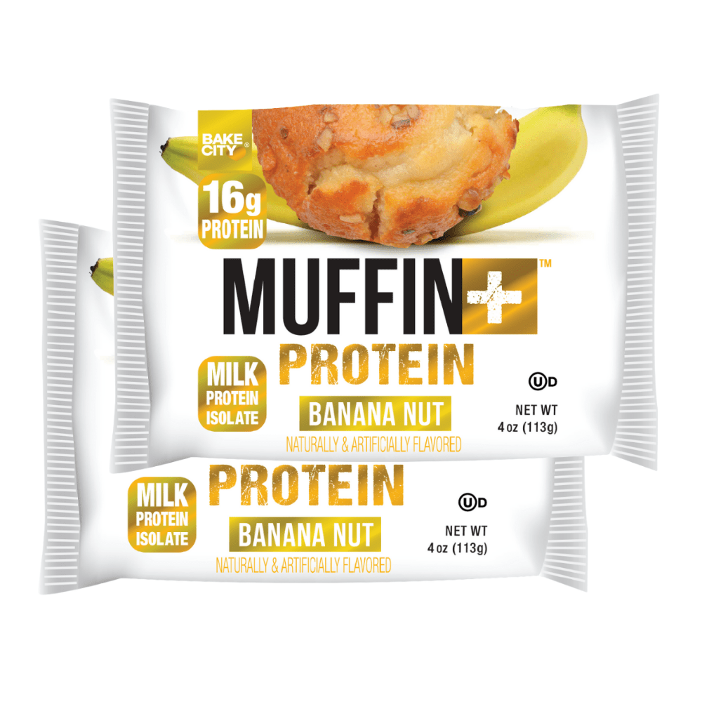 Bake City's Banana Walnut Healthy Protein Isolate Muffins - 6 Pack Box