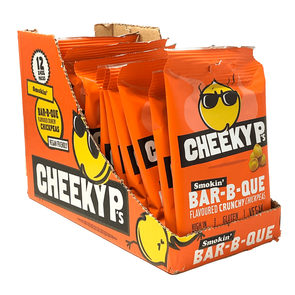 Cheeky P's BBQ Healthy Chickpea Snack Pack Boxes of 12
