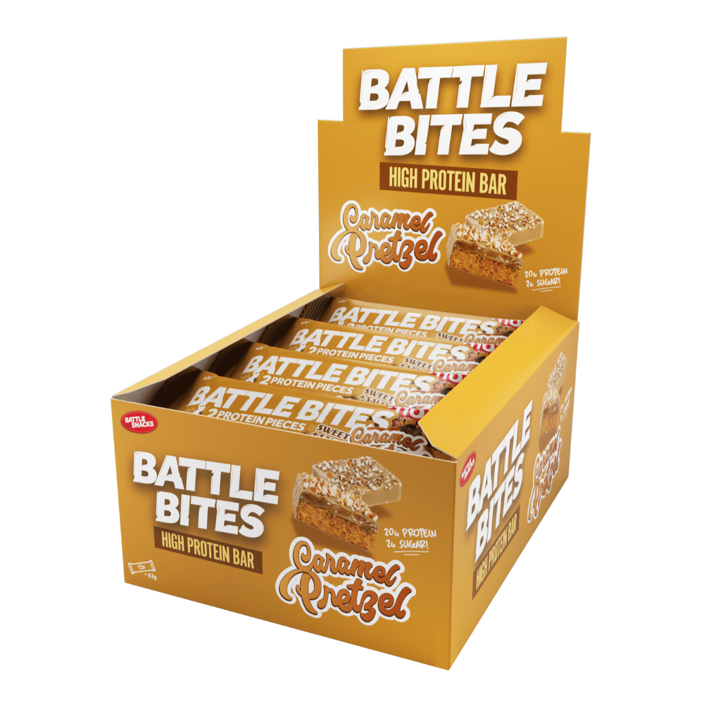 Caramel Pretzel Battle Bites Protein Bars - 12x62g Packs