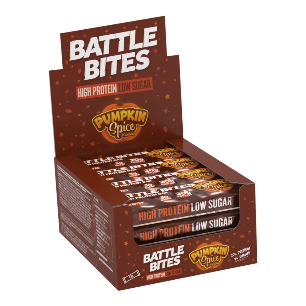 12 Pack of Battle Bites Pumpkin Spice Protein Bars - 12x62g