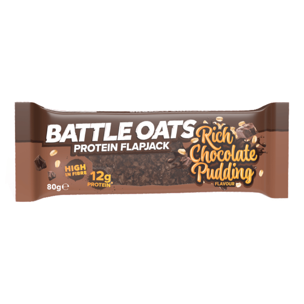 Battle Oats Rich Chocolate Pudding Flavoured Protein Flapjacks - Single 80g Packet