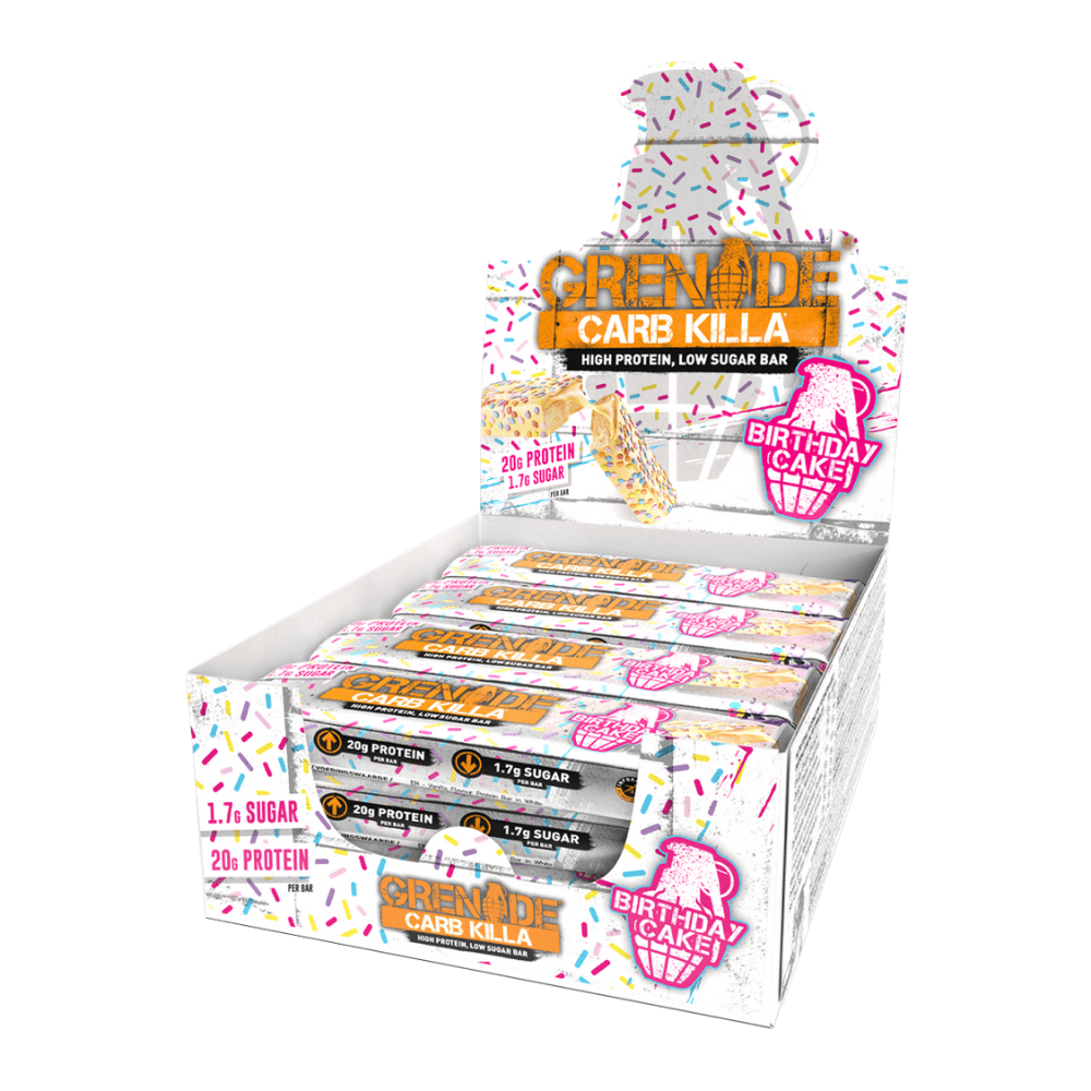 Carb Killa Birthday Cake Bars by Grenade UK - Cheap boxes of 12 bars
