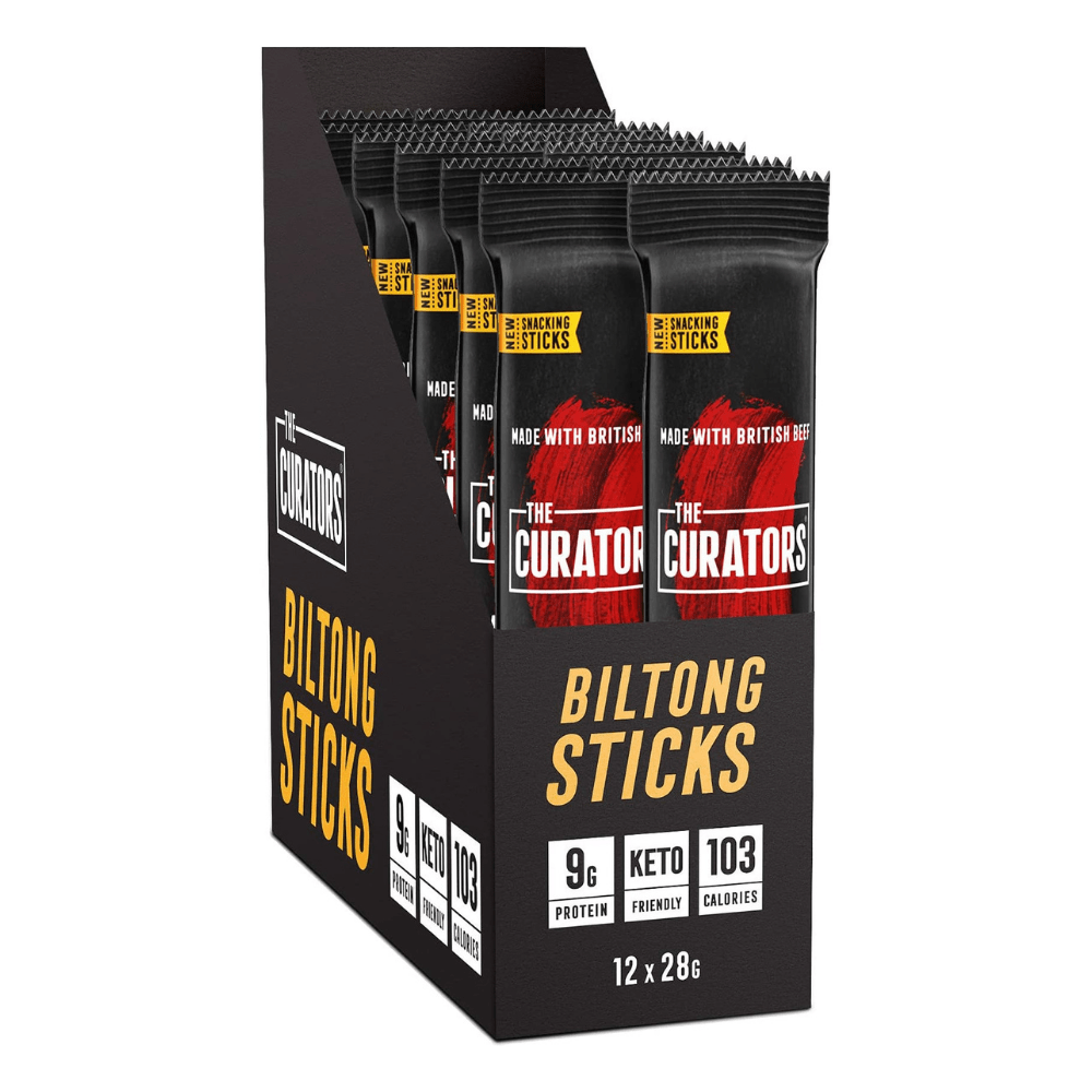 The Curators Biltong Protein Keto Snacking Sticks - 12 Pack - Protein Package