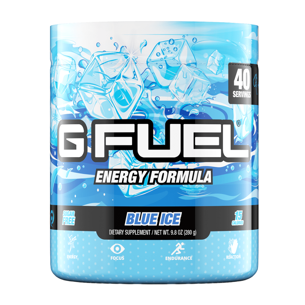 Blue Raspberry (Blue Ice) Official Low Calorie GFUEL Energy Drink Formula - Imported to the UK