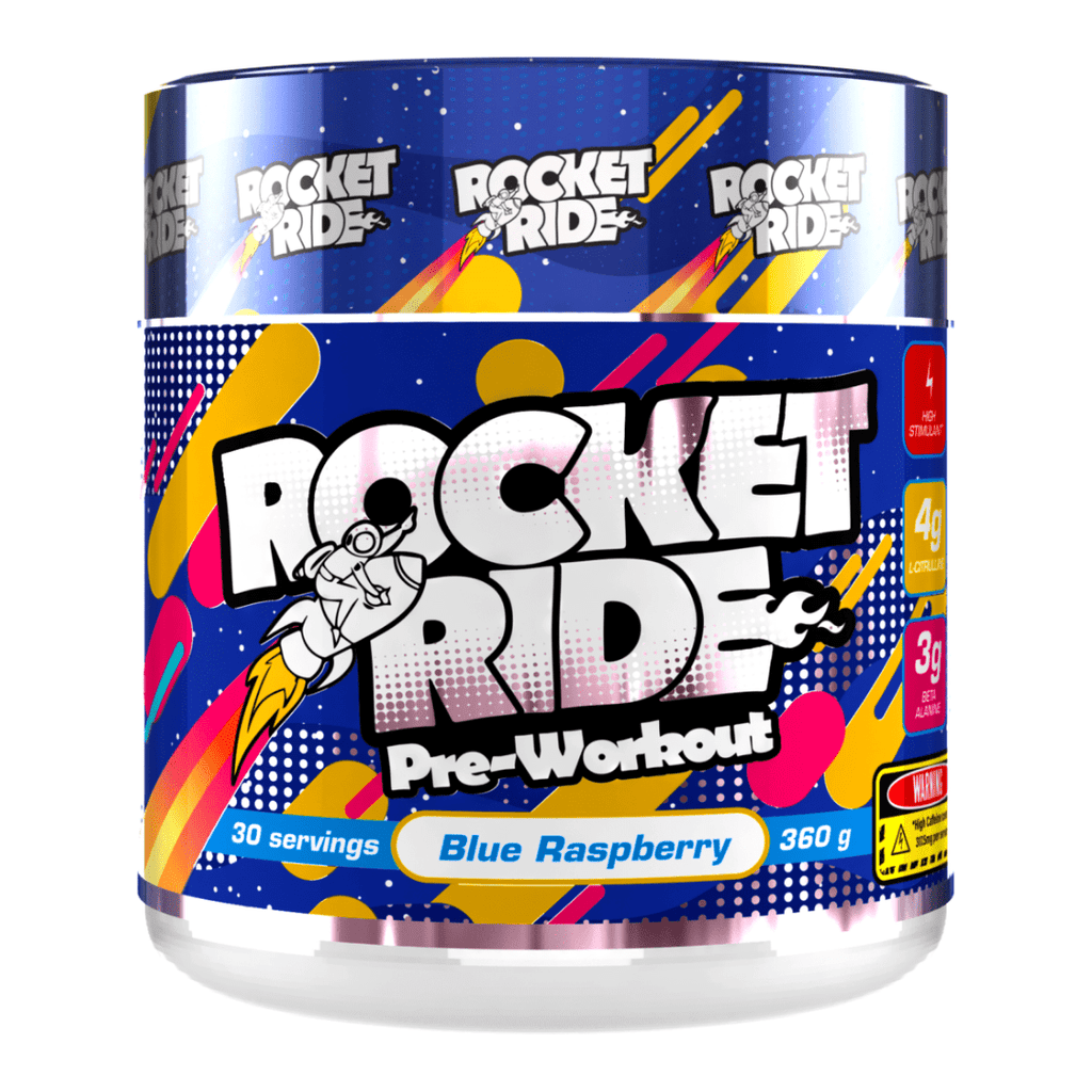 Blue Raspberry RocketRide Low-Calorie Pre Workout Mixture 360-Grams - Protein Package UK