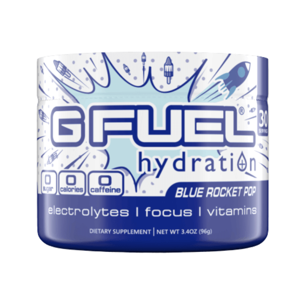 GFUEL Energy UK - Blue Rocket Pop Flavour - Zero Calorie and Zero Caffeine Energy Drink Mixture