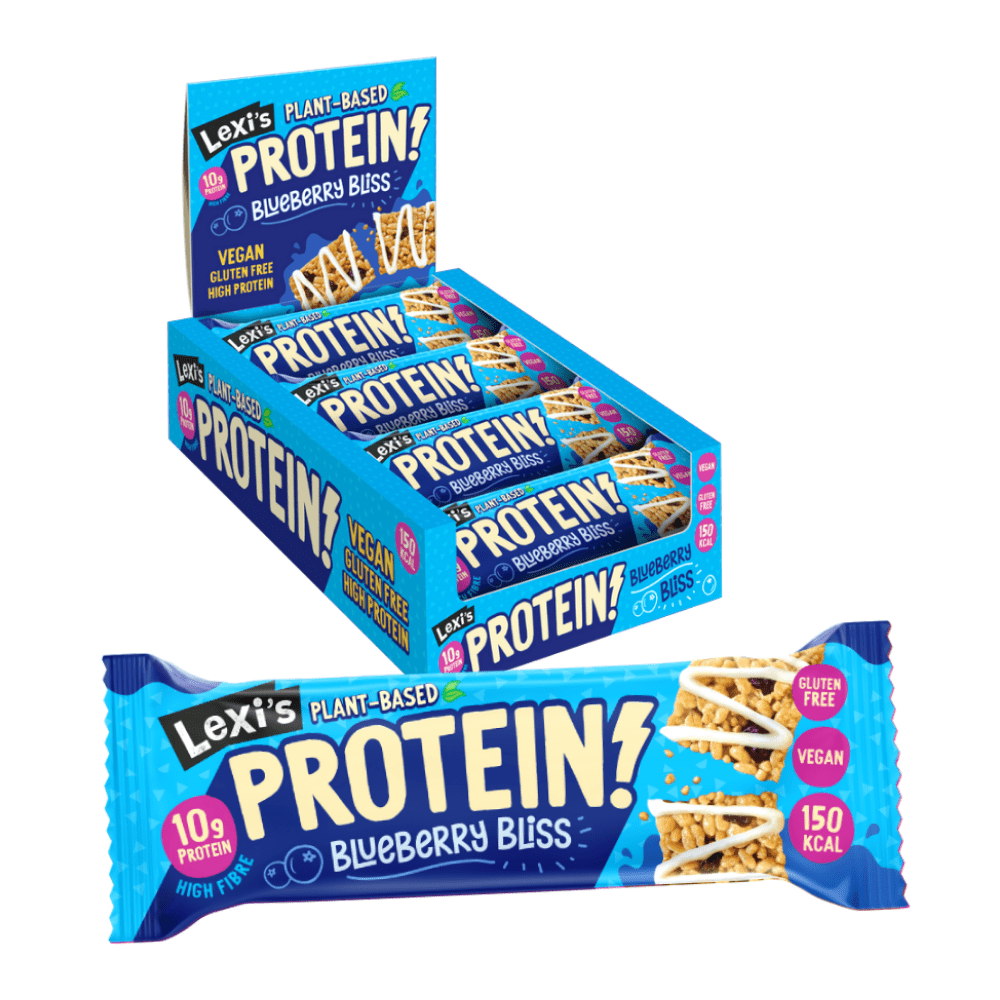 Packs of 12x40g Lexi's Treats Vegan Low-Calorie Gluten-Free Protein Bars 