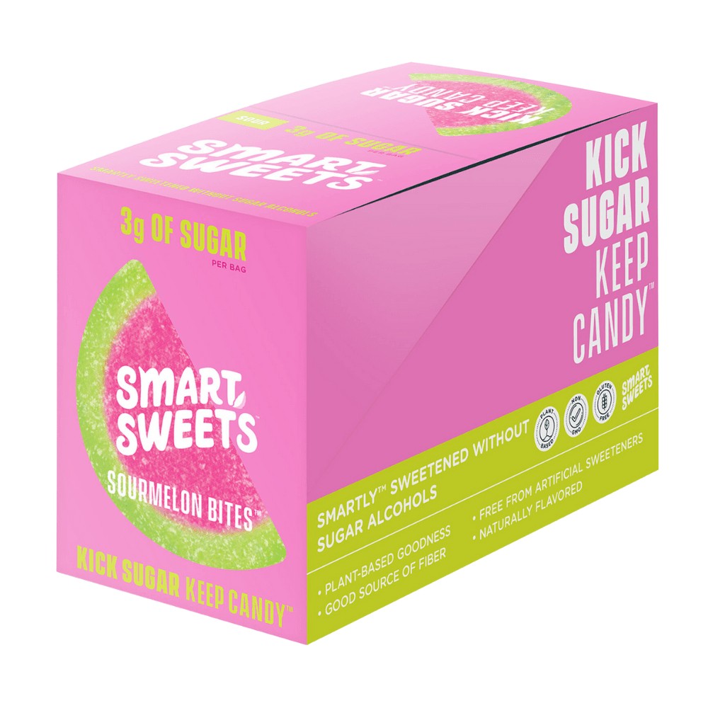 Sour Watermelon Bites by Smart Sweets - Low Sugar Candy Boxes of 12 UK - Protein Package
