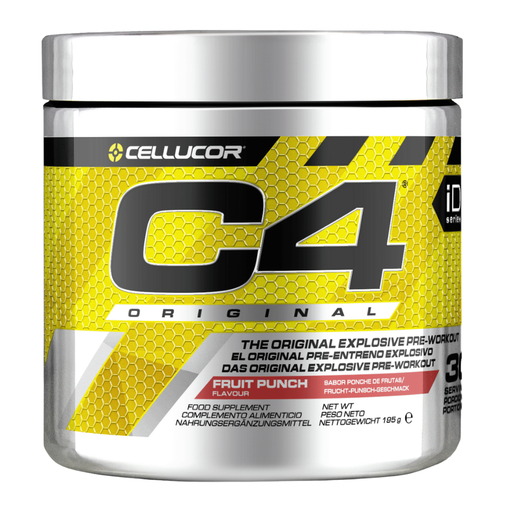195g Tubs of C4 Cellucor Pre-Workout - Fruit Punch Flavour - Small Tub (30 Servings)