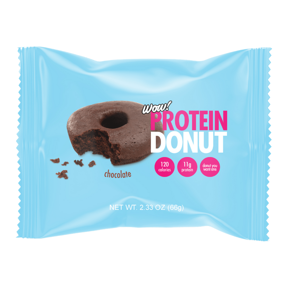 WOW! Chocolate Flavoured Protein Donuts - Low-Calorie High Protein Donuts - Pick and Mix Protein Donuts 66g Single Pack