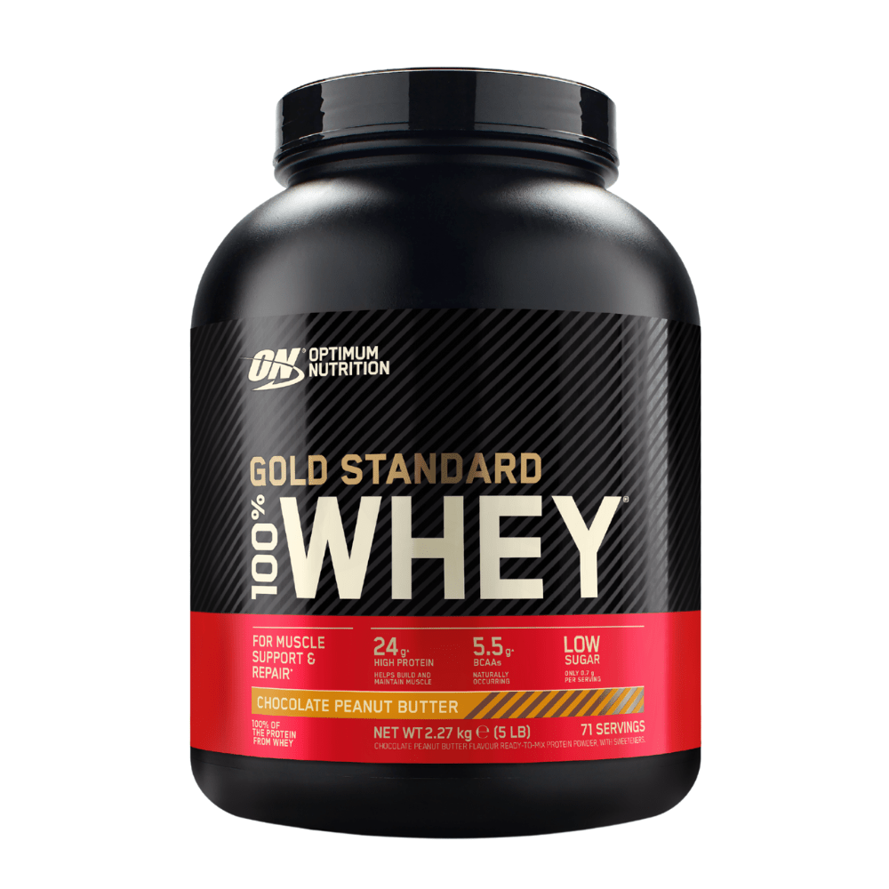 Chocolate Peanut Butter x1 2kg High Protein Whey Powders by Optimum Nutrition UK